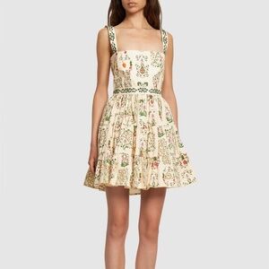 Agua by Agua Benedita Lima Bouquet Embroidered Mini Dress